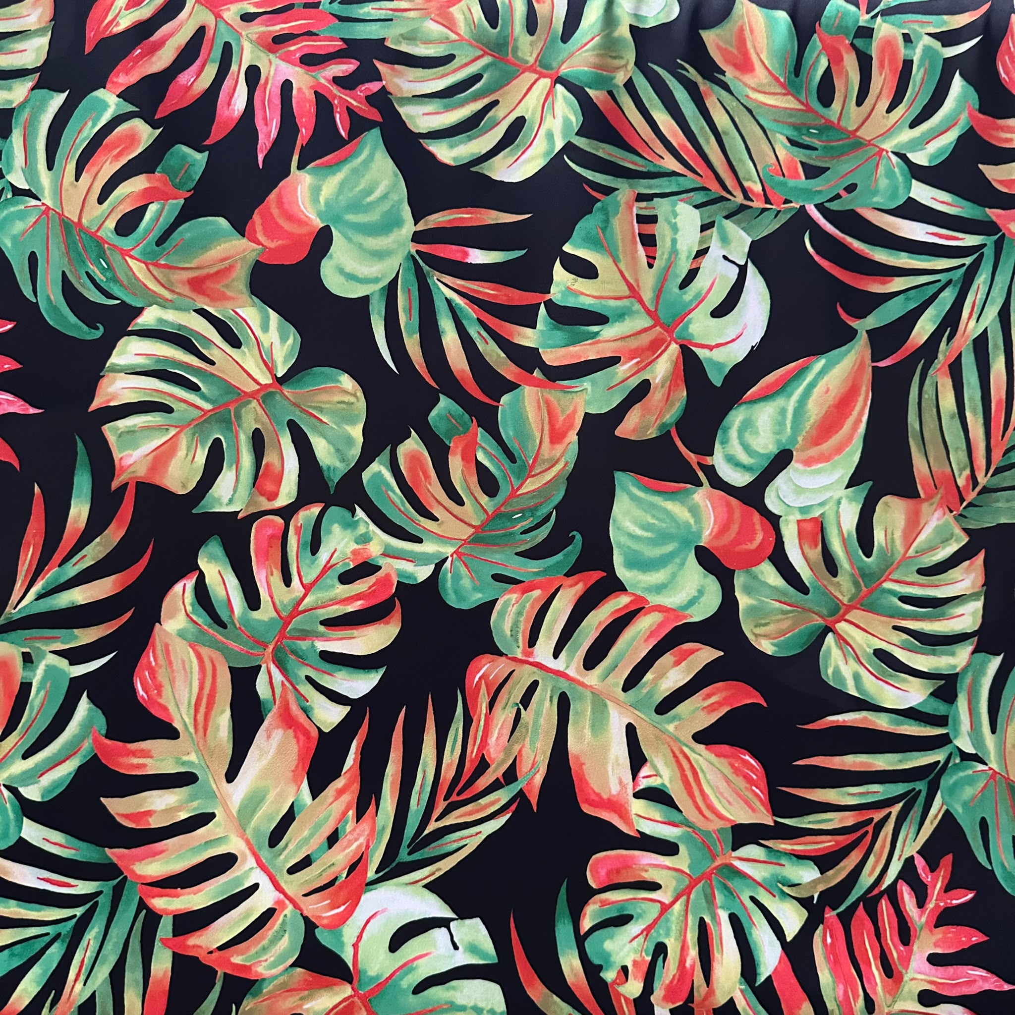 Poly Satin Maza Printed Fabric | Premium Polynesian Print Polyester Fabric
