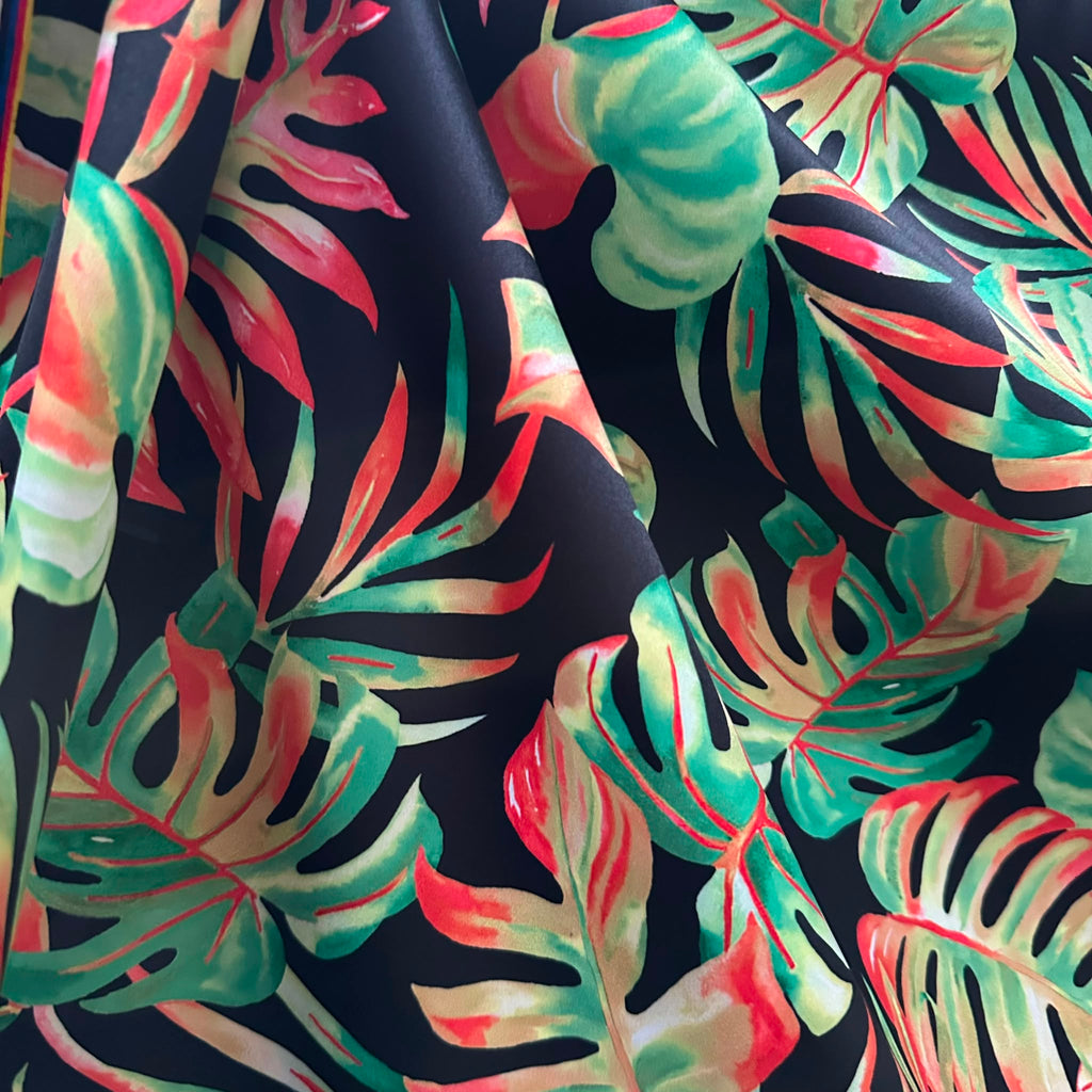 Poly Satin Maza Printed Fabric | Premium Polynesian Print Polyester Fabric