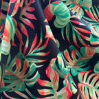 Poly Satin Maza Printed Fabric | Premium Polynesian Print Polyester Fabric