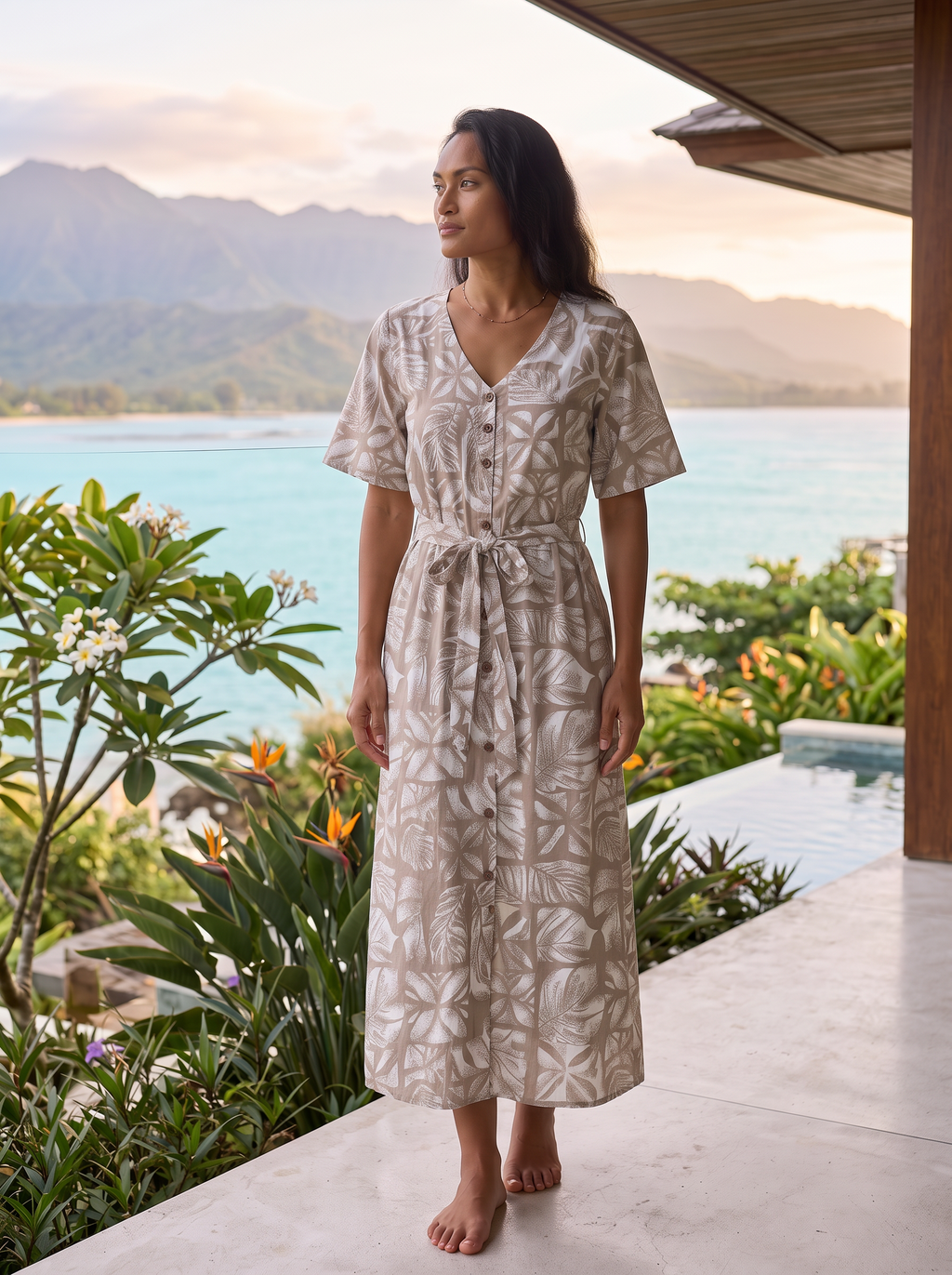 Ladies V-neck Dress
