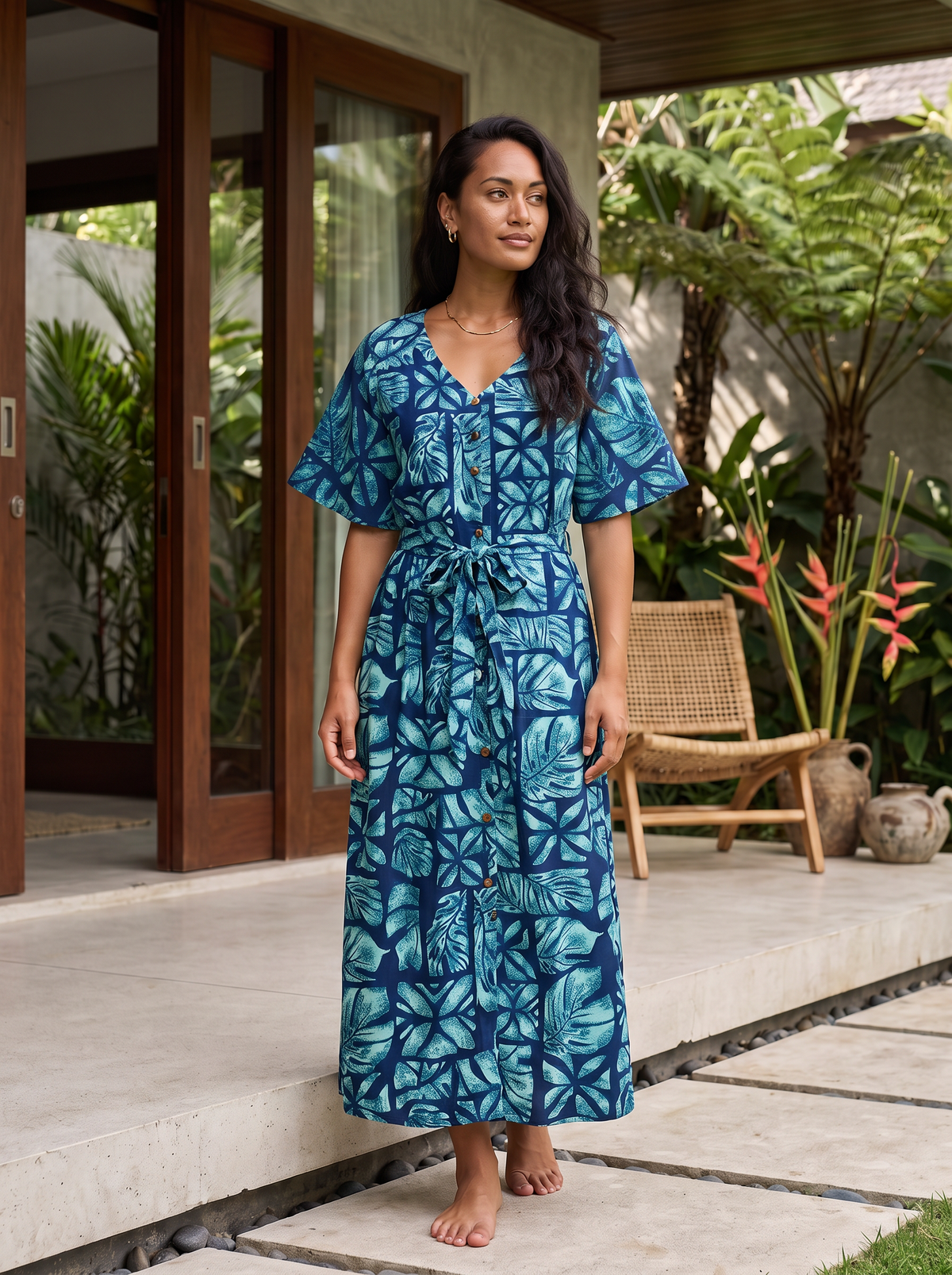 Ladies V-neck Dress