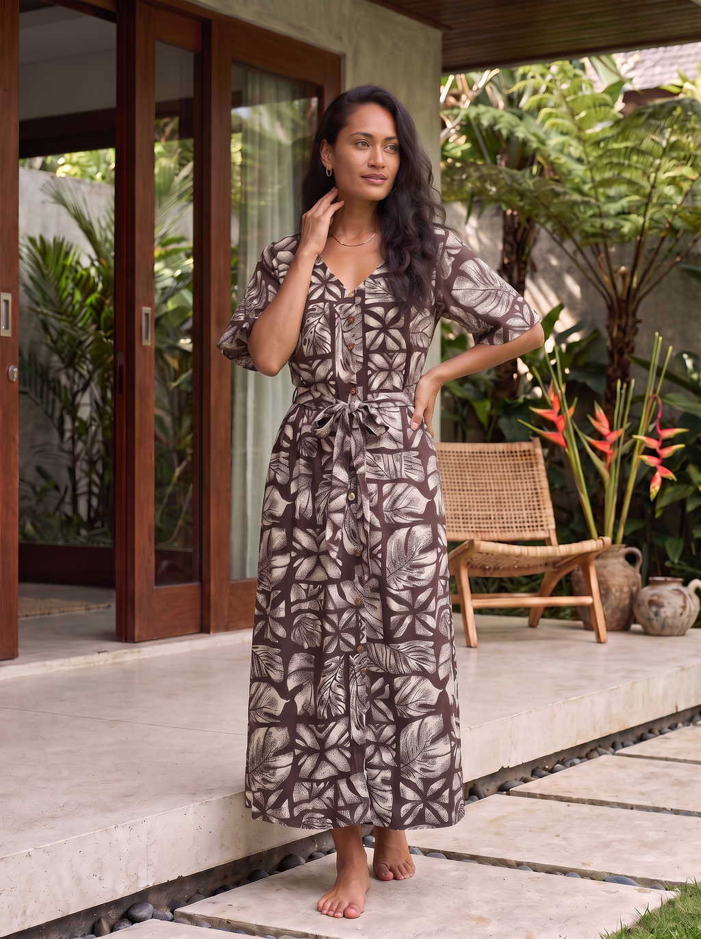 Ladies V-neck Dress