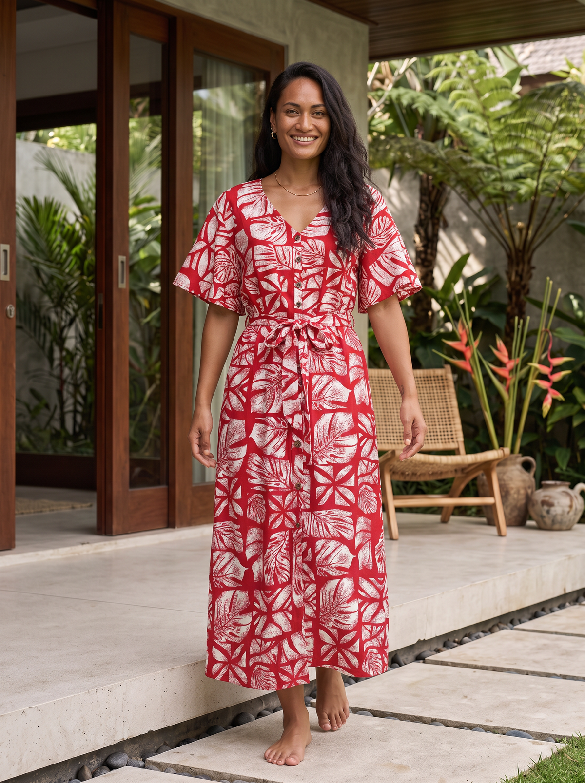 Ladies V-neck Dress