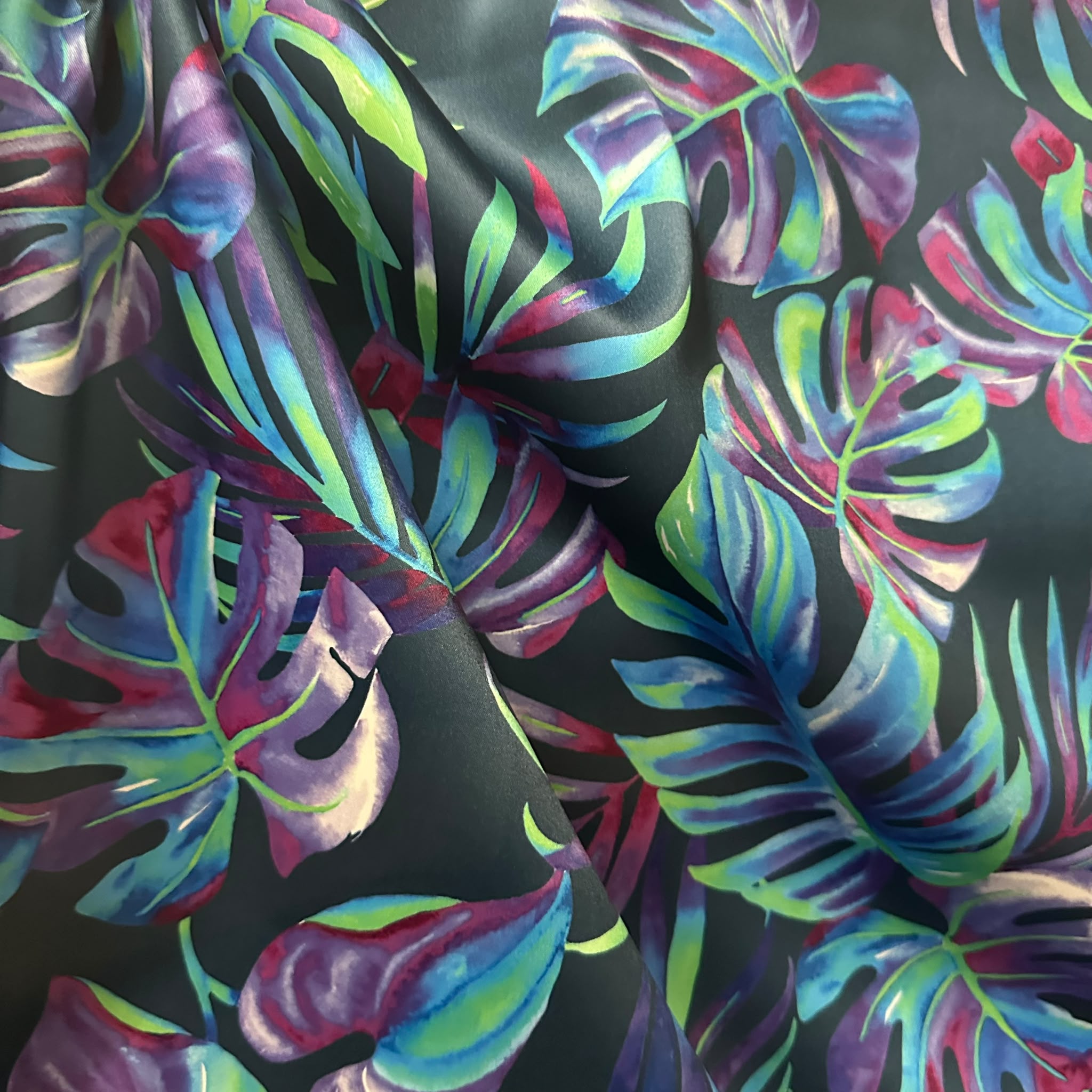 Poly Satin Maza Printed Fabric | Premium Polynesian Print Polyester Fabric