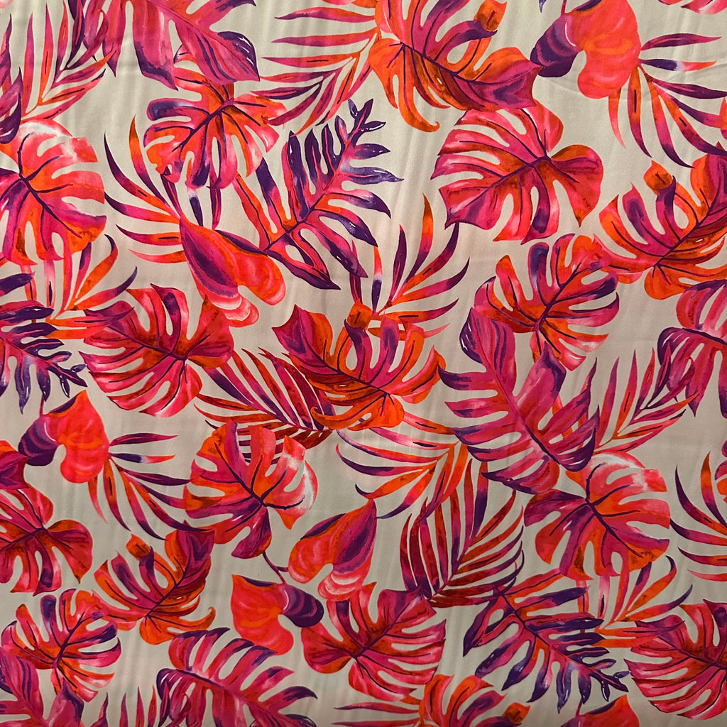 Poly Satin Maza Printed Fabric | Premium Polynesian Print Polyester Fabric
