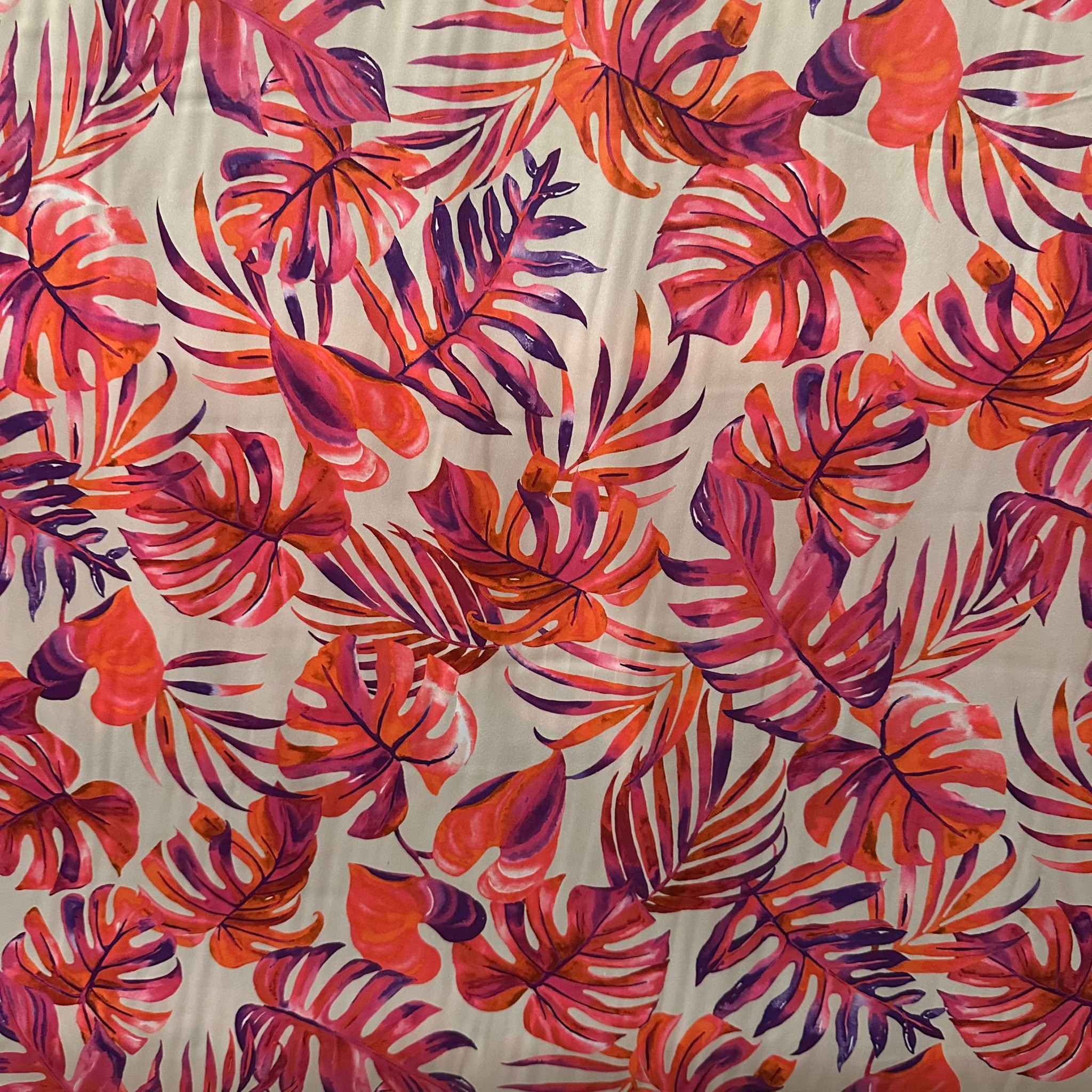Poly Satin Maza Printed Fabric | Premium Polynesian Print Polyester Fabric