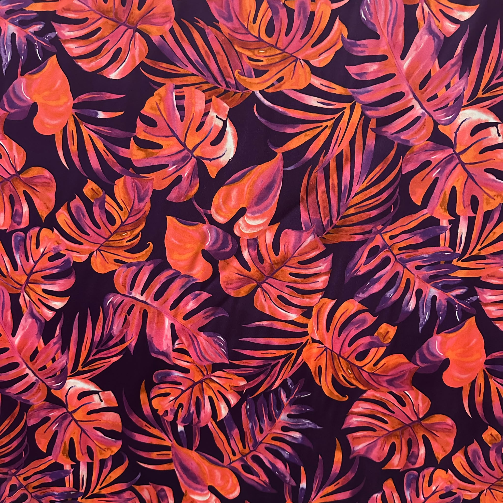 Poly Satin Maza Printed Fabric | Premium Polynesian Print Polyester Fabric