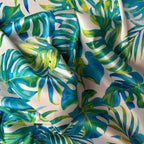 Poly Satin Maza Printed Fabric | Premium Polynesian Print Polyester Fabric