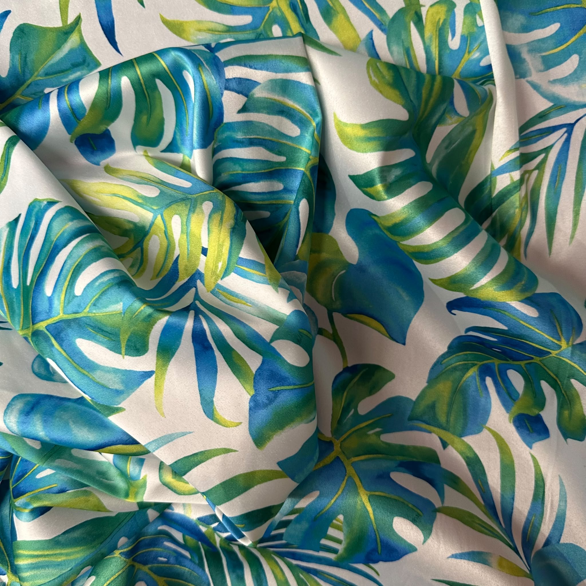 Poly Satin Maza Printed Fabric | Premium Polynesian Print Polyester Fabric