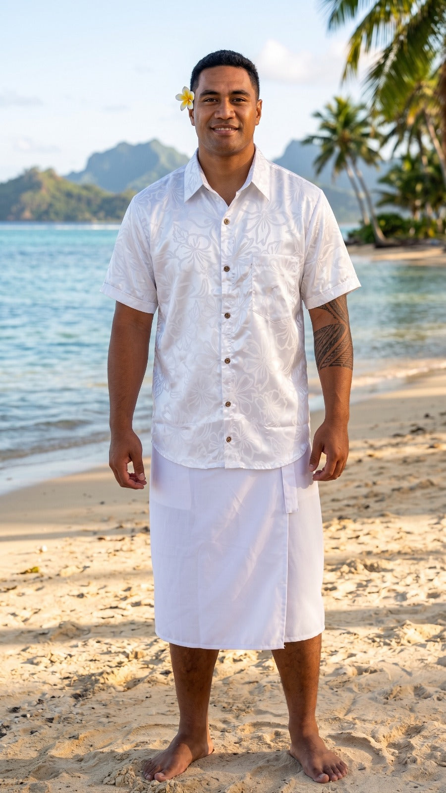 100% POLY SATIN PRINTED MENS S/S SHIRT