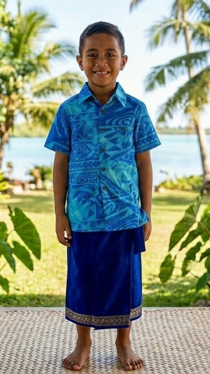 Cotton Printed Kids S/S Shirt [M309D1]