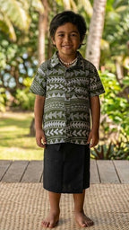COTTON PRINTED KIDS S/S SHIRTS (161728GR)