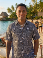 Mens Cotton Polynesian Print Short Sleeve Shirt — Pacific Island Shirt