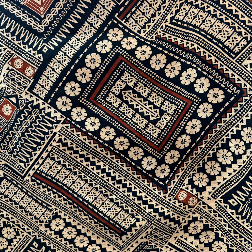 Cotton Printed Dobby Tapa CDF161693