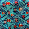 Cotton Printed Dobby Tapa Fiji Flag CDF161674BLUE