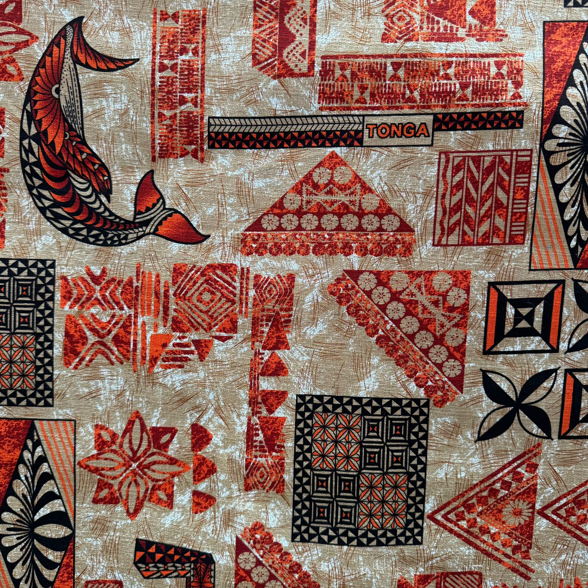 Cotton Printed Dobby Tapa Tonga (CDF161226)