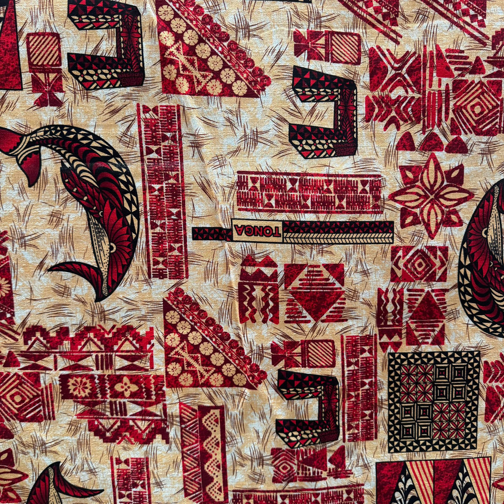 Cotton Printed Dobby Tapa Tonga (CDF161226)