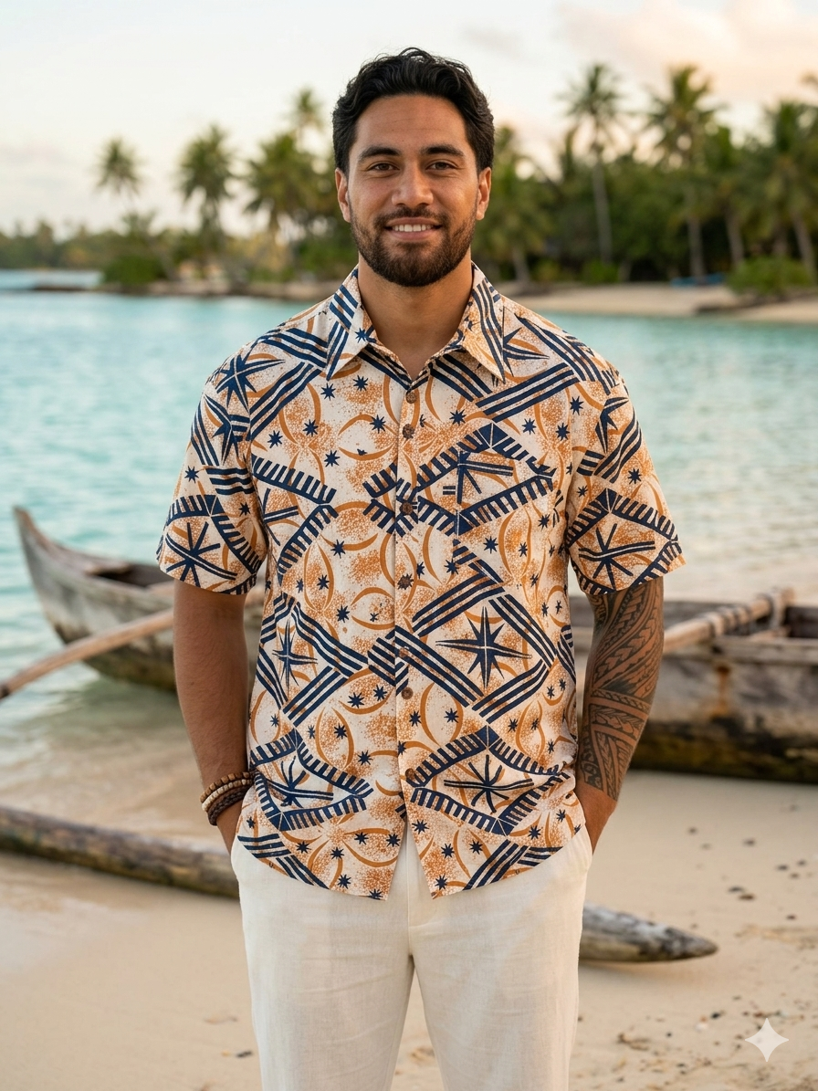 Men's Printed Dobby Cotton Shirt (161699B)