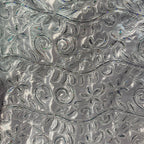 Poly White Satin with Tape Embroidery & Spangle [EMBM66D-WHT]