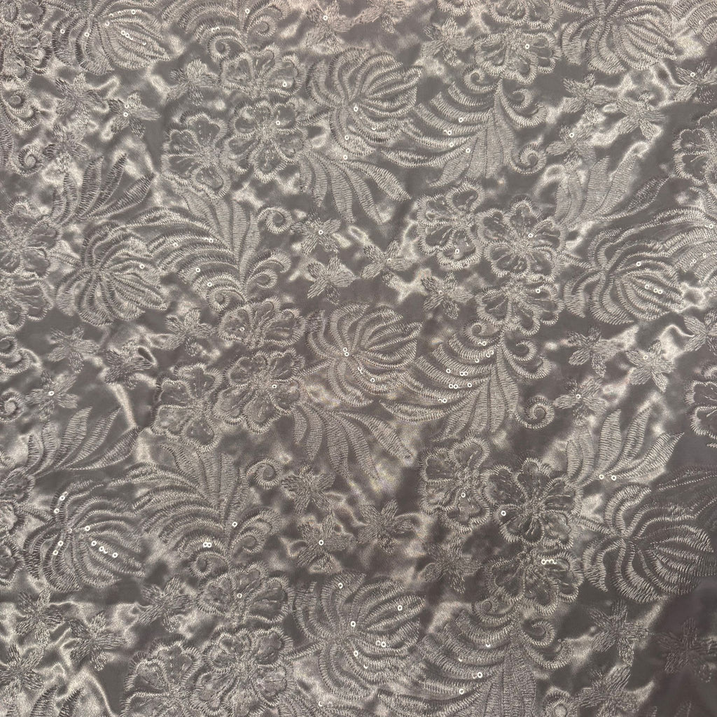 Poly Embroidery Dull Satin on White [EMBM312D]