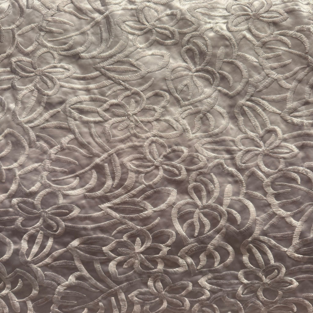 Poly Embroidery Dull Satin on White [EMBM312D]