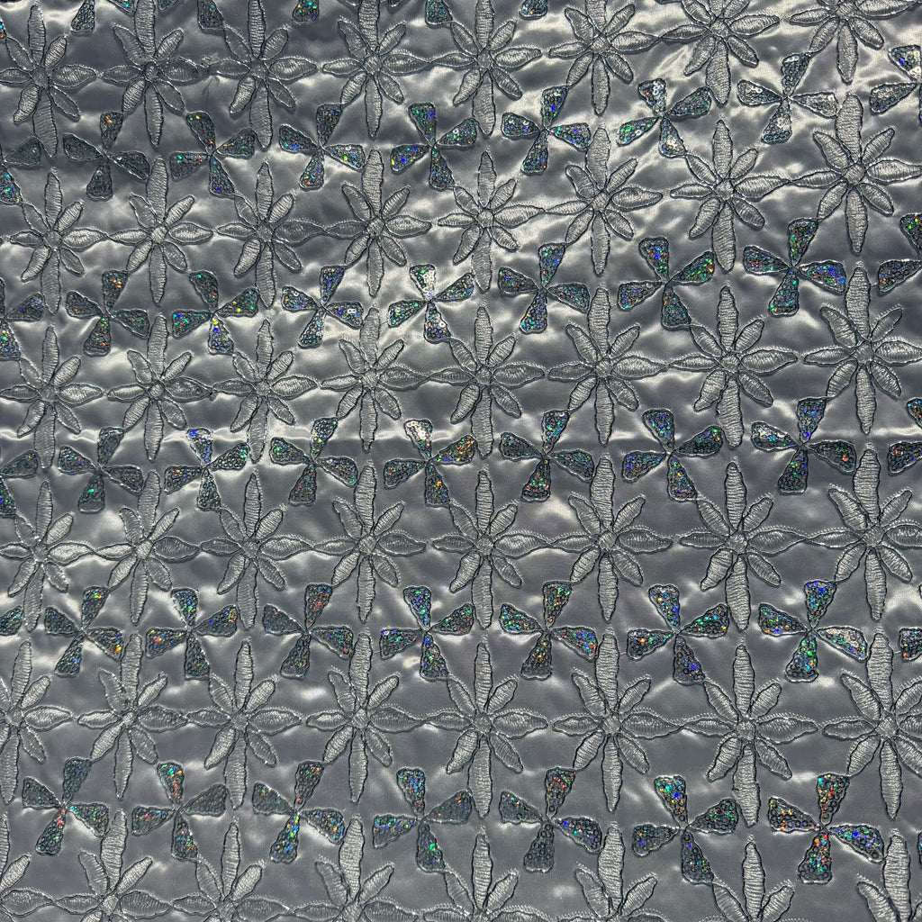Poly White Bridal Satin Embroidery Fabric [EMBM174D]