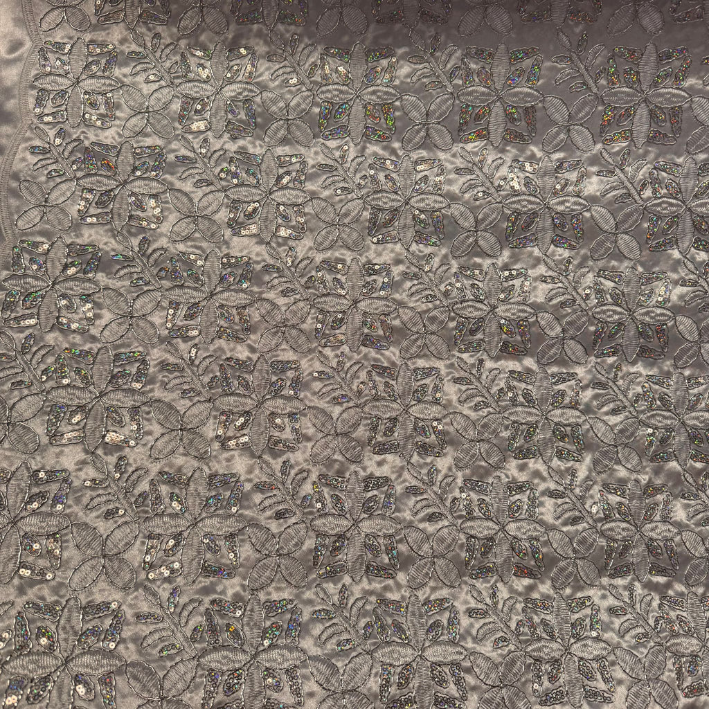 Poly White Bridal Satin Embroidery Fabric [EMBM174D]