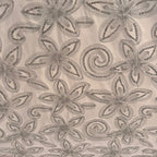 Poly White Satin with Tape Embroidery & Spangle [EMBM66D-WHT]