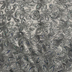 Poly White Satin with Tape Embroidery & Spangle [EMBM66D-WHT]