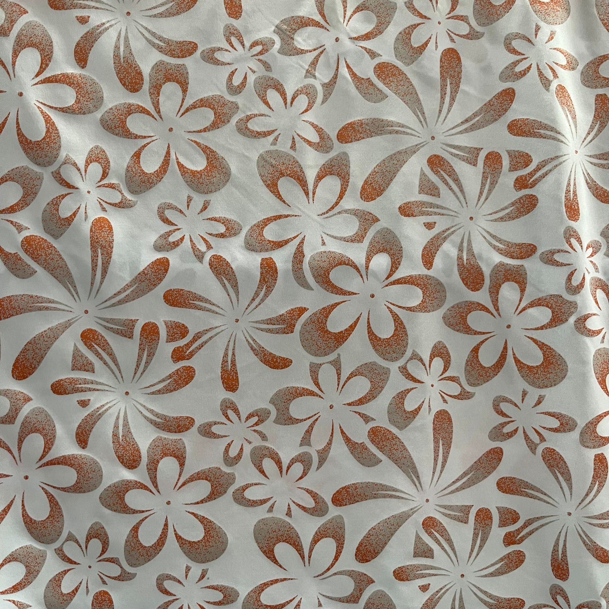 POLY PRINTED LACQUER HAND PRINTED FABRIC – MECHANICAL STRETCH (KHPM238D3)