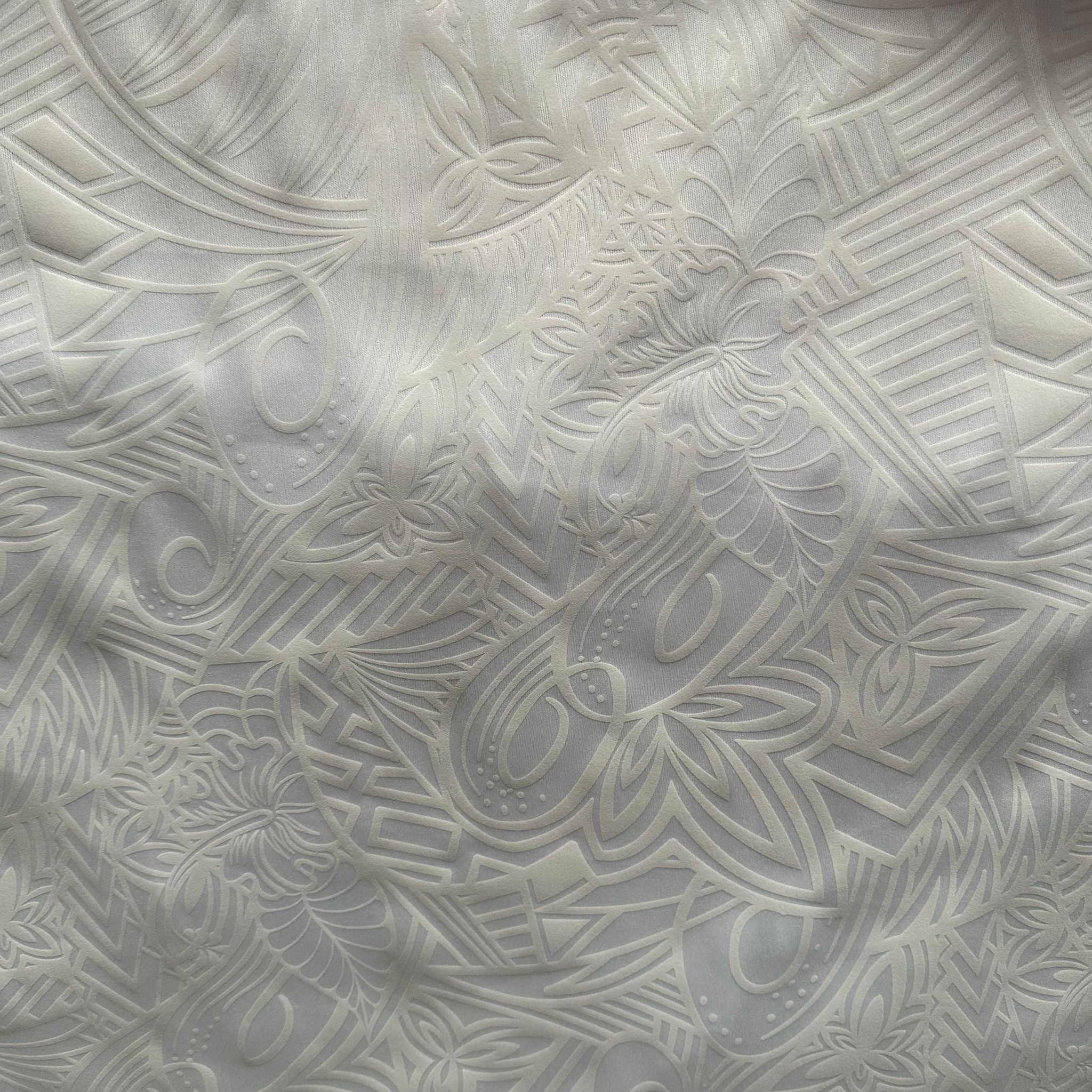 Poly Heavy Rubber WHT on White Print KRWM220D