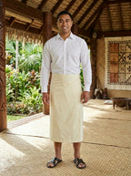 Mens Plain Sulu 32" — Fijian Traditional Wraparound Skirt in Minimatt Poly