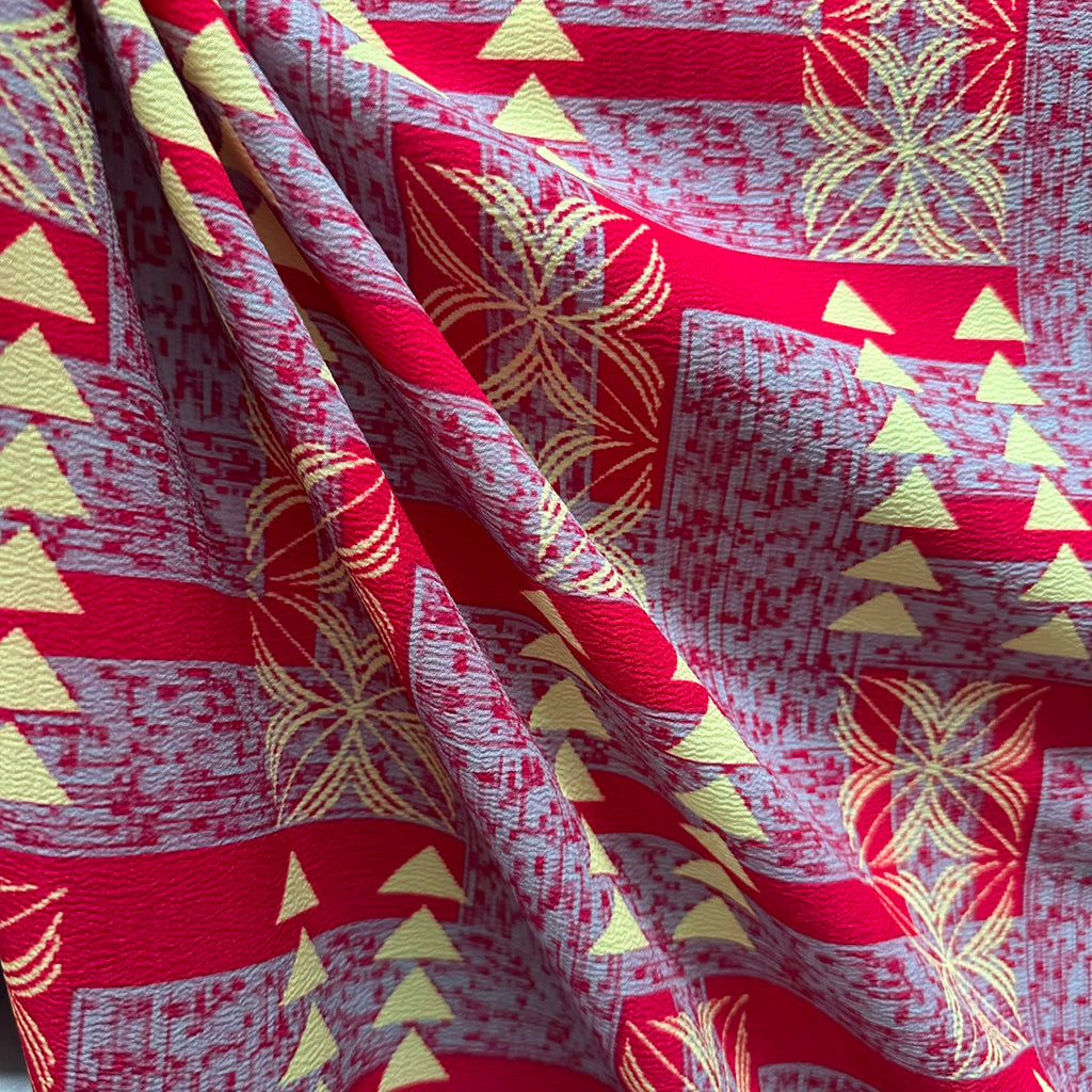 Printed Polyester Crush Fabric (KCRPMD3811D6)