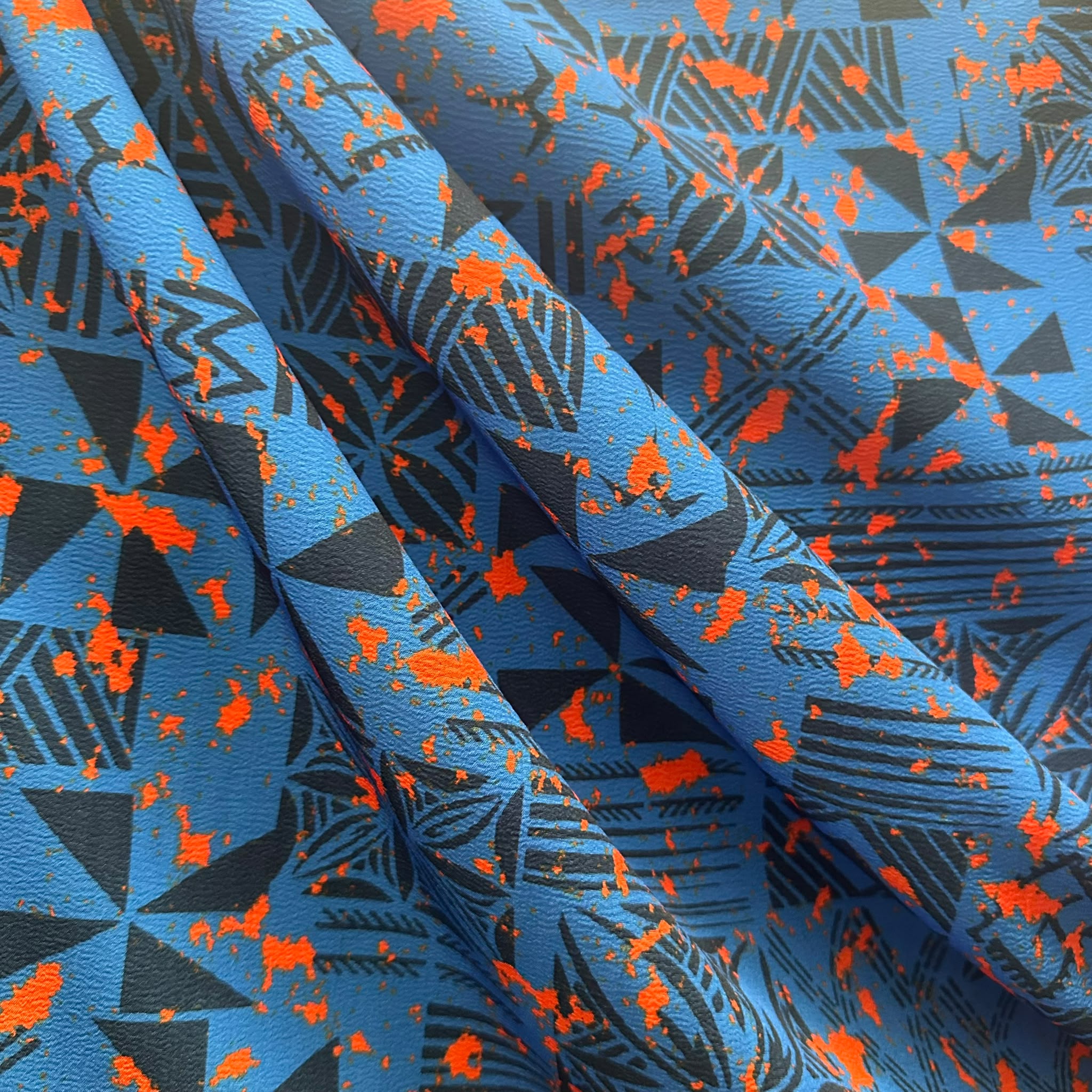 Printed Polyester Crush Fabric (KCRPMD3811D3)