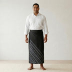 Mens Polynesian Printed Polyester Sulu — Pacific Island Tribal Wraparound Skirt