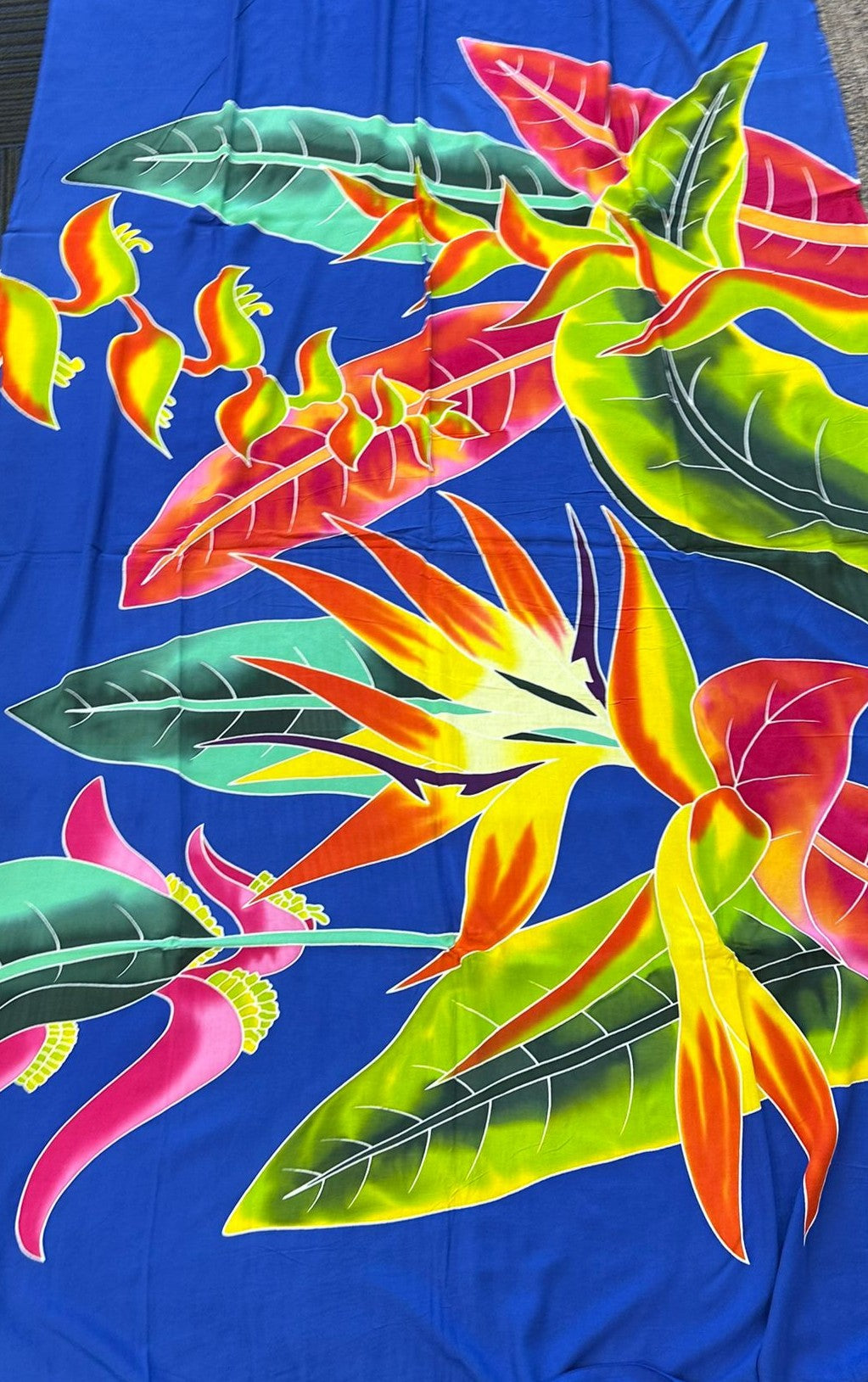Rayon Printed Floral Sarong — Pacific Island Beach Wrap & Cover-Up