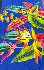 Rayon Printed Floral Sarong — Pacific Island Beach Wrap & Cover-Up