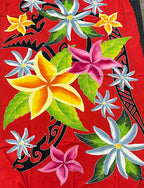 Rayon Printed Floral Sarong — Pacific Island Beach Wrap & Cover-Up