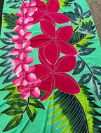 Rayon Printed Floral Sarong — Pacific Island Beach Wrap & Cover-Up