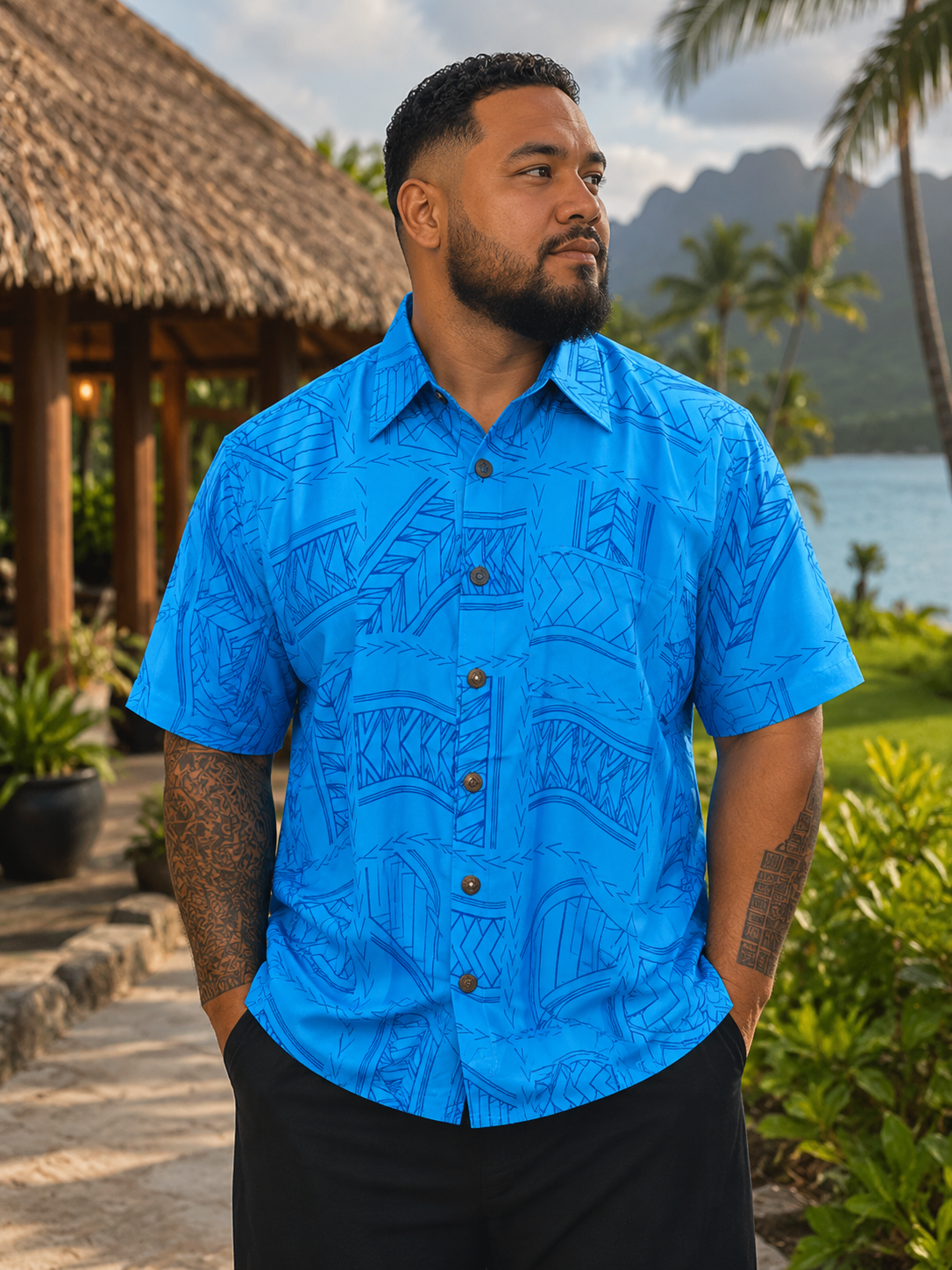 PREMIUM POLYESTER PRINTED SLUB SHIRT (SHTCSM228BD1)