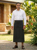 Mens Striped Sulu - Fijian Traditional Wraparound Skirt in Polyester